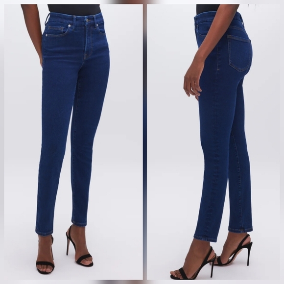 Good American High Rise Jeans - Dark Blue - Picture 1 of 11